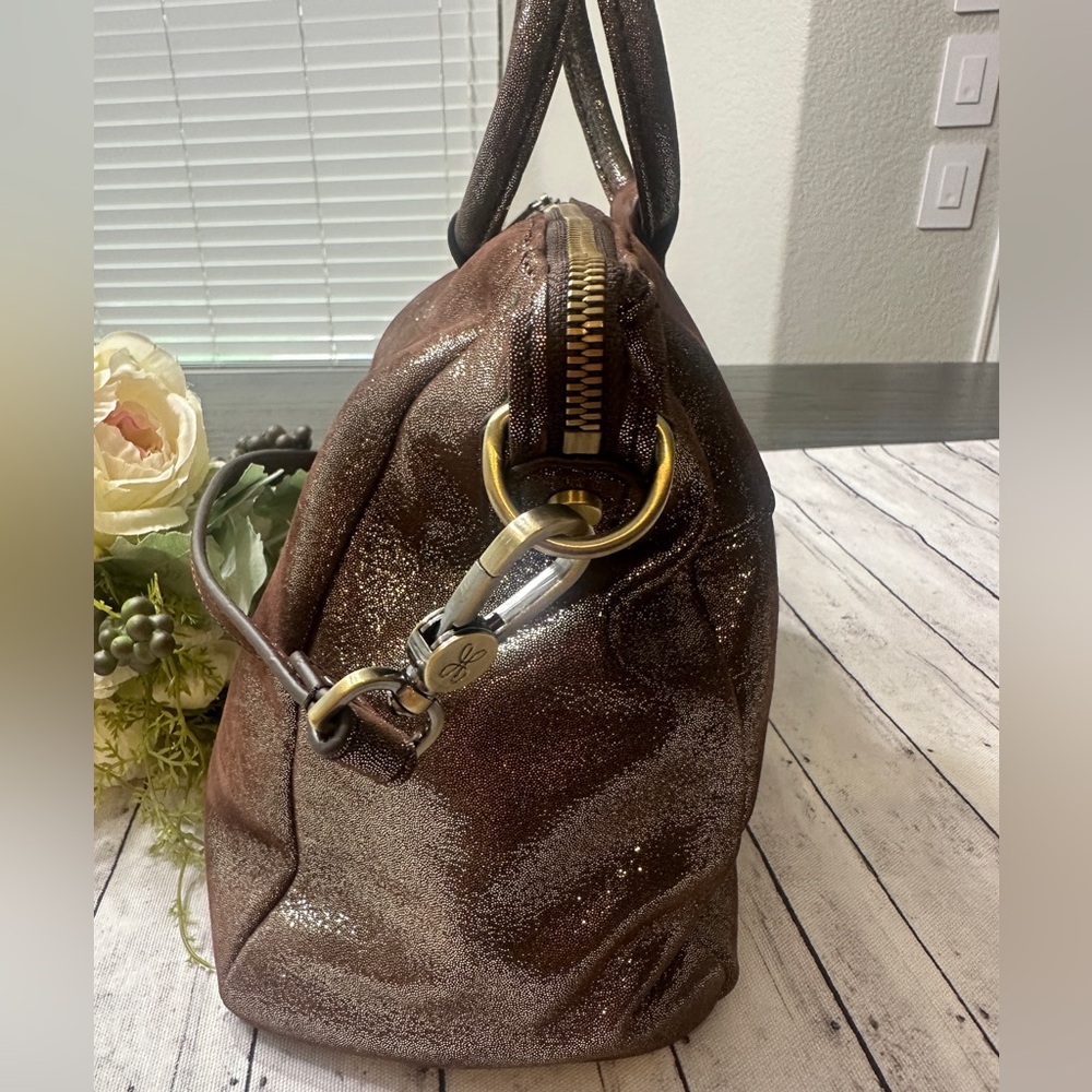 HOBO Chocolate Brown Leather Top-Handle Shoulder Bag - Picture 6 of 13